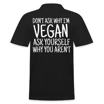 VEGAN VEGANER - Polo Homme - noir - Dos - Kai (181cm)