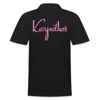 Karpathos - Männer Poloshirt - Schwarz - Hinten - Kai (181cm)