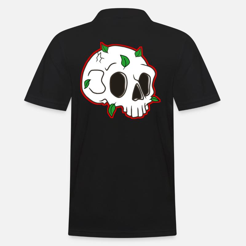 Conception de crâne - Polo Homme - noir