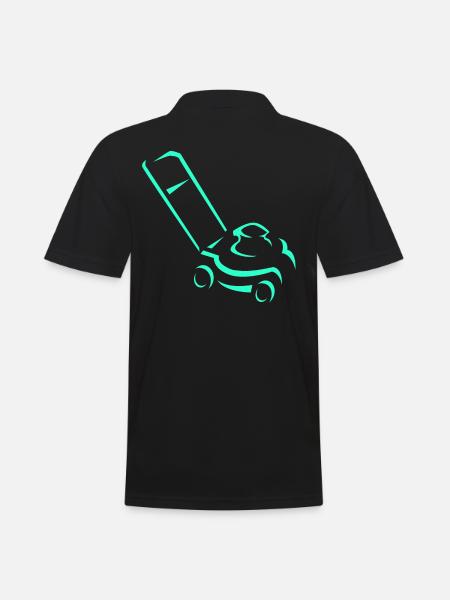 Rasenmäher - Männer Poloshirt - Schwarz