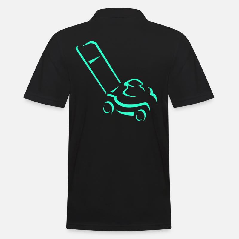 Rasenmäher - Männer Poloshirt - Schwarz