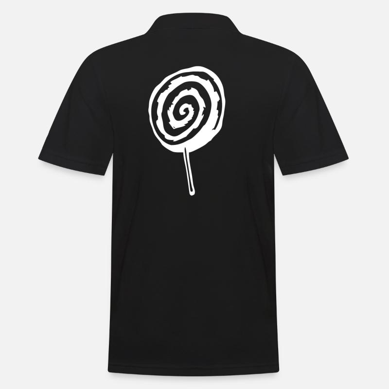 Lolli Lutscher - Männer Poloshirt - Schwarz