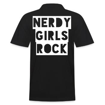 Nerdy Girls Rock - Polo Homme - noir - Dos - Kai (181cm)