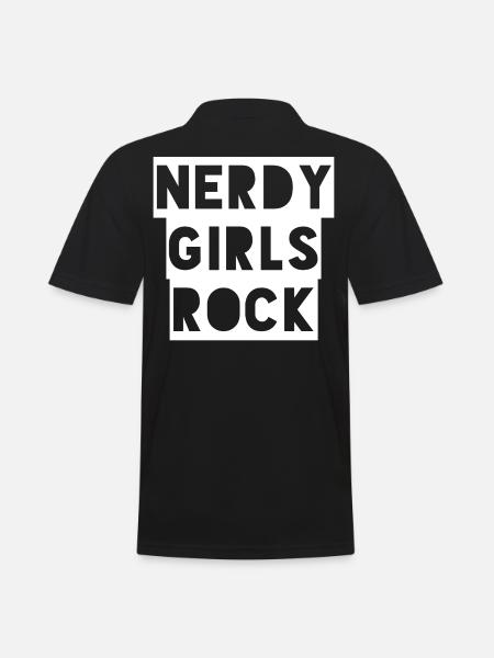 Nerdy Girls Rock - Men's Polo Shirt - black