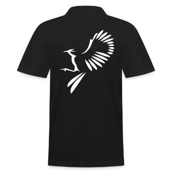 Illustration oiseau - Polo Homme - noir - Dos - Kai (181cm)