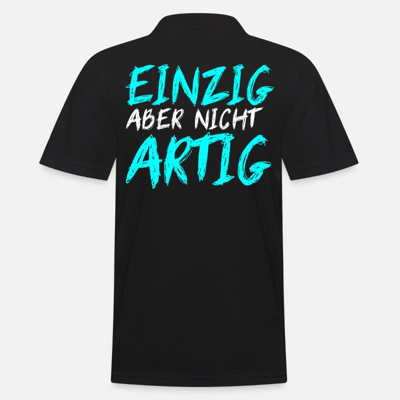 EINZIG aber nicht ARTIG - Männer Poloshirt - Schwarz