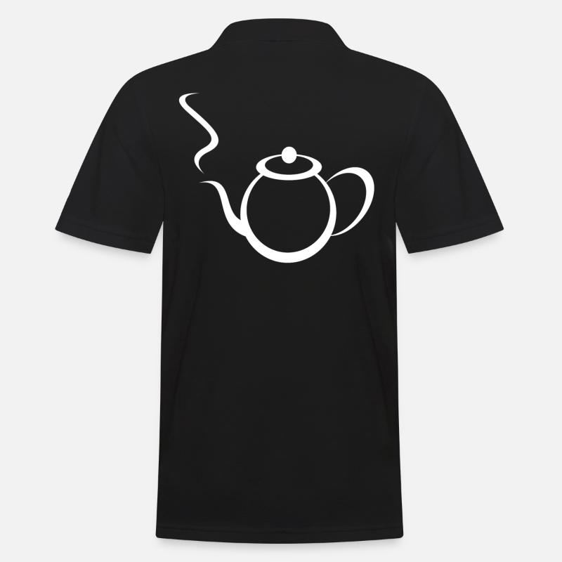 Kanne - Männer Poloshirt - Schwarz
