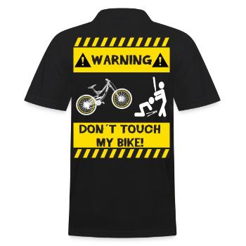Warning! Don't touch my bike - Men's Polo Shirt - black - Back - Kai (181cm)