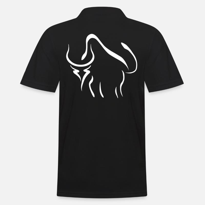 Büffel - Männer Poloshirt - Schwarz