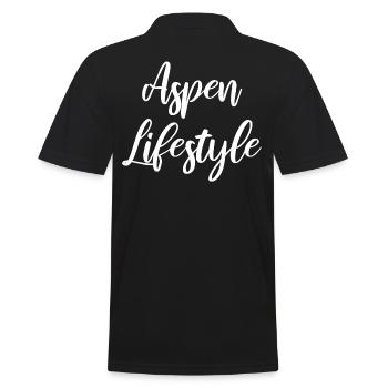 Aspen Lifestyle - Männer Poloshirt - Schwarz - Hinten - Kai (181cm)