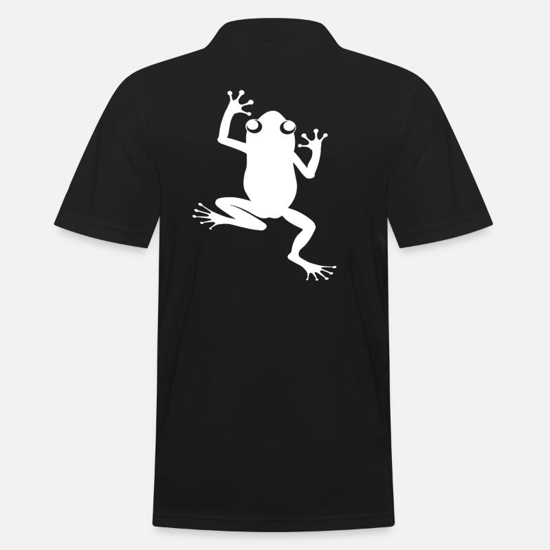 FROSCH - Männer Poloshirt - Schwarz