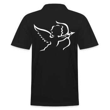 Cupid - Men's Polo Shirt - black - Back - Kai (181cm)