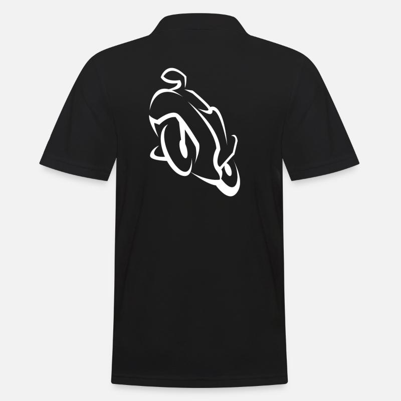 Motorrad - Männer Poloshirt - Schwarz