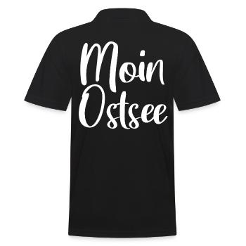 MOIN OSTSEE - Männer Poloshirt - Schwarz - Hinten - Kai (181cm)