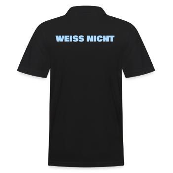 weiss nicht - Männer Poloshirt - Schwarz - Hinten - Kai (181cm)