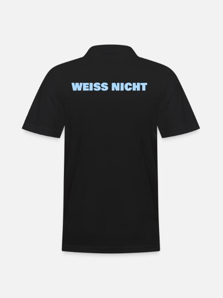 weiss nicht - Männer Poloshirt - Schwarz