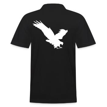 adler - Männer Poloshirt - Schwarz - Hinten - Kai (181cm)