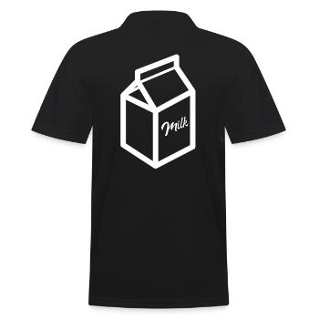 MILK - Men's Polo Shirt - black - Back - Kai (181cm)
