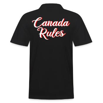 CANADA RULES - Männer Poloshirt - Schwarz - Hinten - Kai (181cm)
