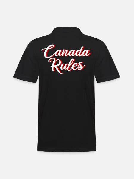 CANADA RULES - Men's Polo Shirt - black