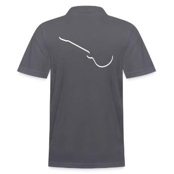 E Gitarre - Männer Poloshirt - Anthrazit - Hinten - Nico (186cm)