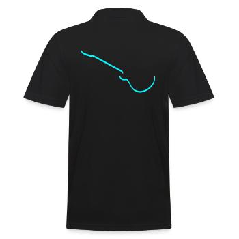 E Gitarre - Männer Poloshirt - Schwarz - Hinten - Kai (181cm)