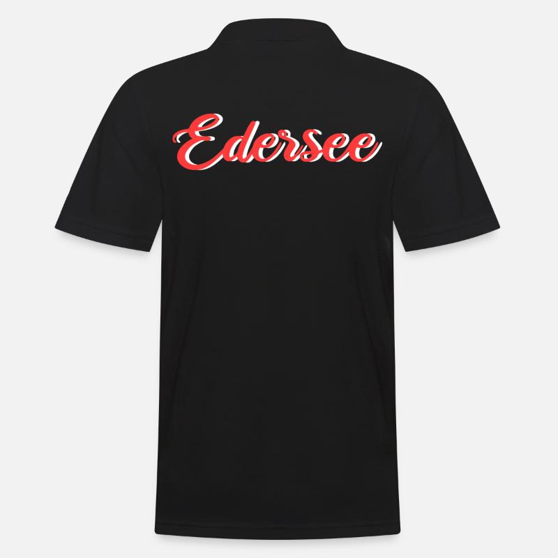 Edersee - Männer Poloshirt - Schwarz