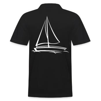 sailing ship - Men's Polo Shirt - black - Back - Kai (181cm)