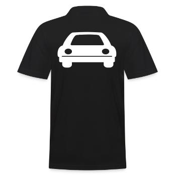 automobile - Men's Polo Shirt - black - Back - Kai (181cm)