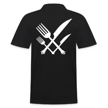 FOURCHETTE ET COUTEAU - Polo Homme - noir - Dos - Kai (181cm)