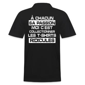 Humour passion t-shirt ridicule collection - Polo Homme - noir - Dos - Kai (181cm)