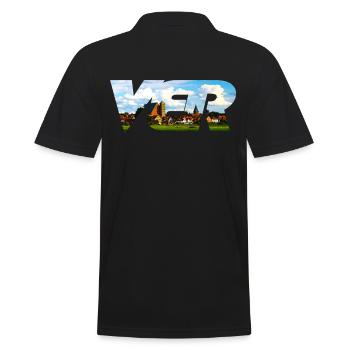 VERDEN, la ville équestre sur le panorama de la ville d'Aller - Polo Homme - noir - Dos - Kai (181cm)