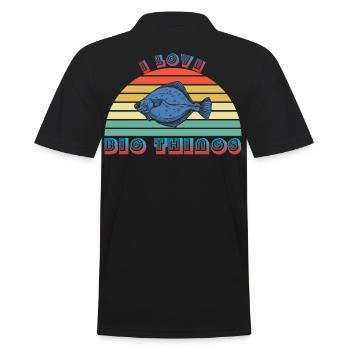 I love big things! - Men's Polo Shirt - black - Back - Kai (181cm)