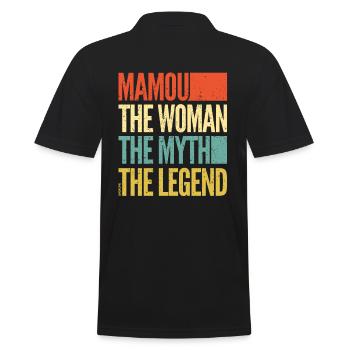 Mamou - the woman - the myth - the legend - Mamie - Polo Homme - noir - Dos - Kai (181cm)