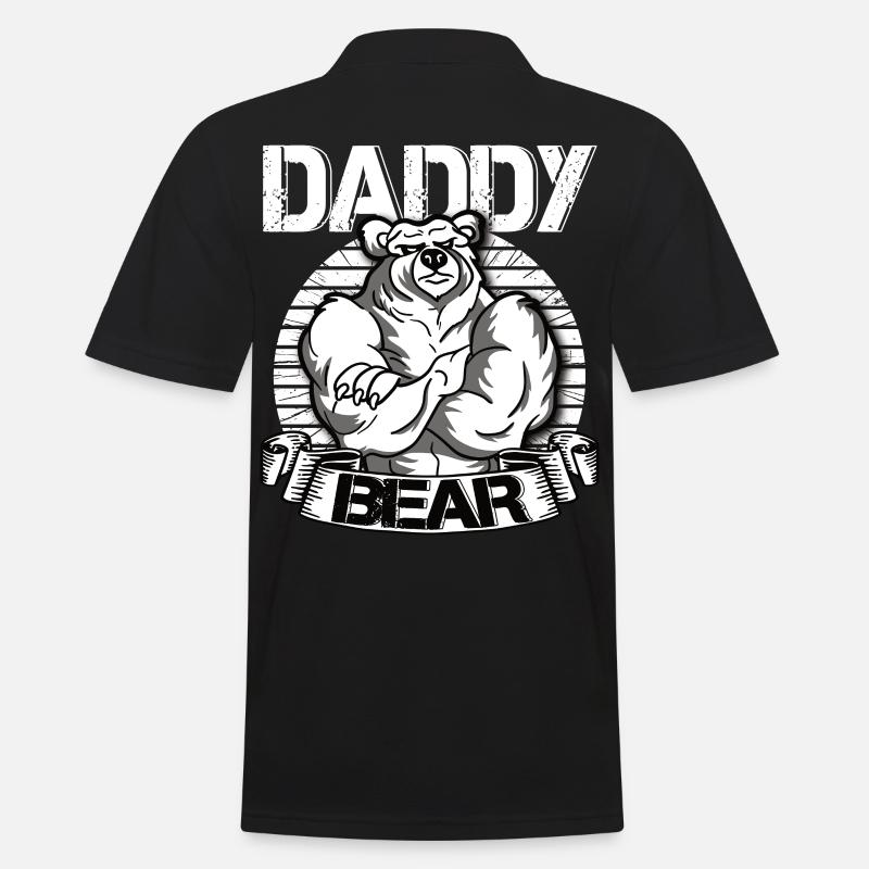 Daddy Bear - Männer Poloshirt - Schwarz
