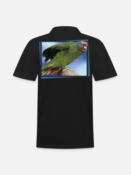 The Red-tailed Parrot - Men's Polo Shirt - black