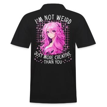 Fille Anime Manga Dire Étrange Creative - Polo Homme - noir - Dos - Kai (181cm)