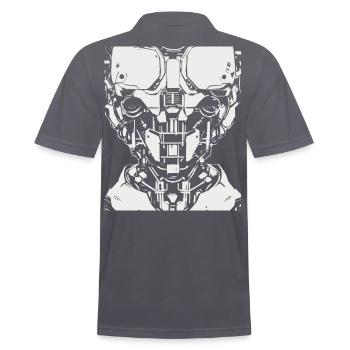 Roboter Skelett Halloween Party Kostüm Design - Männer Poloshirt - Anthrazit - Hinten - Nico (186cm)