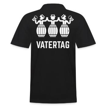 Vatertag Bierfässer (Bier / Männertag / White) - Männer Poloshirt - Schwarz - Hinten - Kai (181cm)