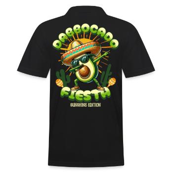 DABBOCADO FIESTA Mexican Avocado Sunshine Edition - Men's Polo Shirt - black - Back - Kai (181cm)