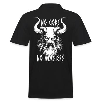 Pas de dieux pas de maîtres Dark Gothique Démon Art - Polo Homme - noir - Dos - Kai (181cm)