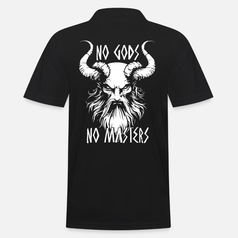 Pas de dieux pas de maîtres Dark Gothique Démon Art - Polo Homme - noir
