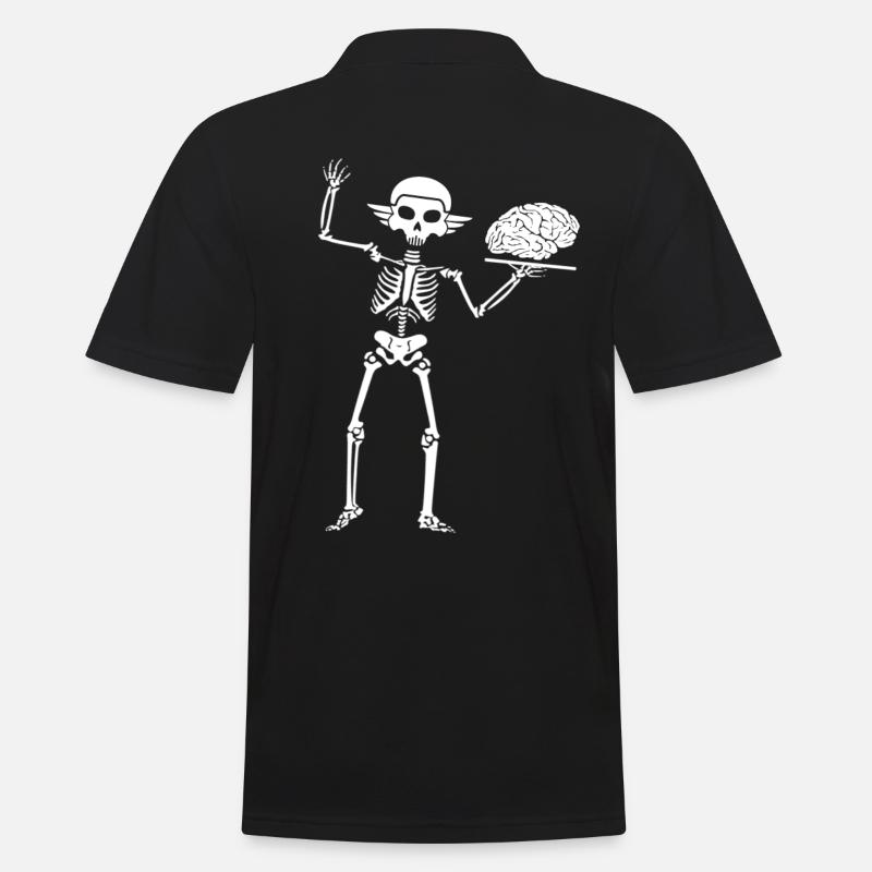 Skelett - Männer Poloshirt - Schwarz