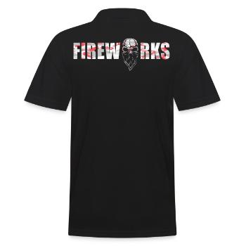 feux d'artifice 12 silvester böller pyro vuurwerk crâne - Polo Homme - noir - Dos - Kai (181cm)