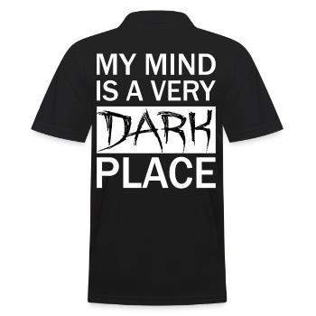 My MIND is a DARK PLACE - Polo Homme - noir - Dos - Kai (181cm)