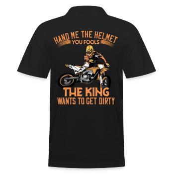 Drôle de slogan de motocross pour le roi du sport automobile - Polo Homme - noir - Dos - Kai (181cm)