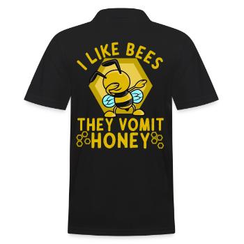 Miel d’abeilles Dire que j’aime les abeilles Ils vomissent du miel - Polo Homme - noir - Dos - Kai (181cm)