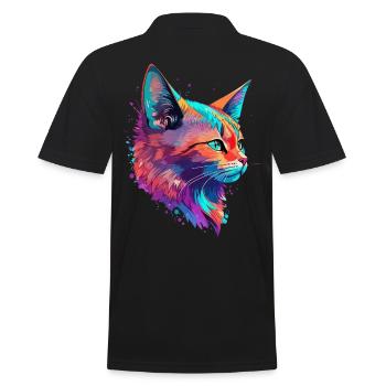 Chats Pet Art Mignon Chat Mignon Chaton - Polo Homme - noir - Dos - Kai (181cm)