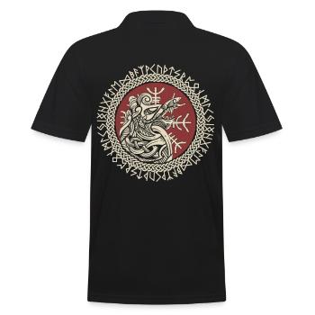 Fenrir Viking Wolf Fenris Wolf Viking Compass - Polo Homme - noir - Dos - Kai (181cm)