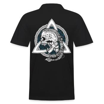 Occulte Viking Sorcières Symbole Runes Crâne Triskel - Polo Homme - noir - Dos - Kai (181cm)